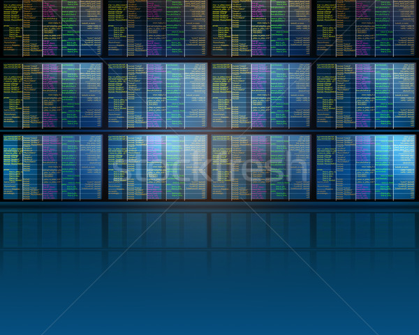 集 矩陣 抽象 藍色 技術 計算機 商業照片 © cherezoff