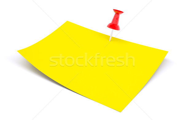Sticker fasten with red pin Stock photo © cherezoff