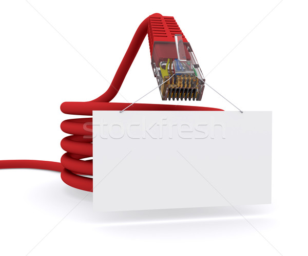 network cable is holding a tablet Stock photo © cherezoff