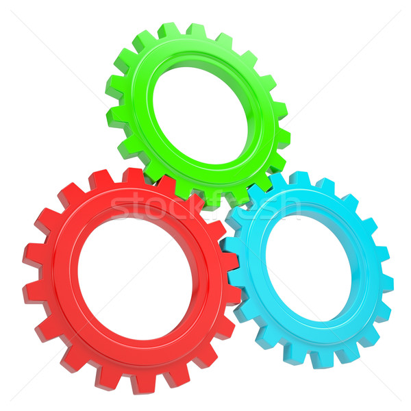 Three colorful gears Stock photo © cherezoff