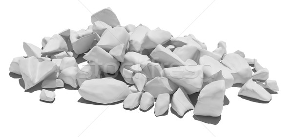 Pile of stone isolated on white background Stock photo © cherezoff