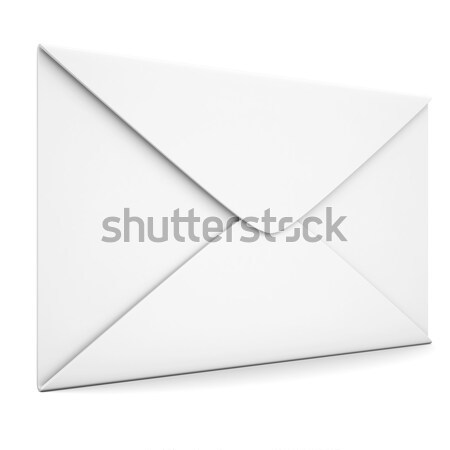 Biały kopercie odizolowany oddać komputera papieru Zdjęcia stock © cherezoff