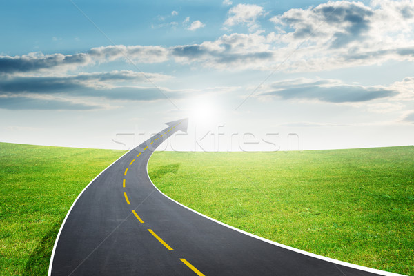 Roadway going up as an arrow, fresh air Stock photo © cherezoff