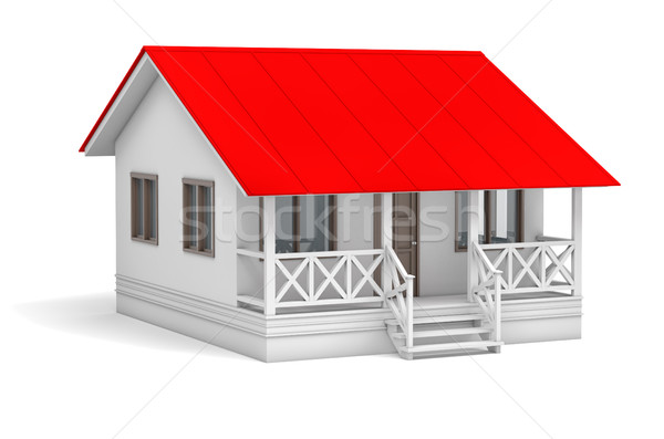 A small house with red roof Stock photo © cherezoff