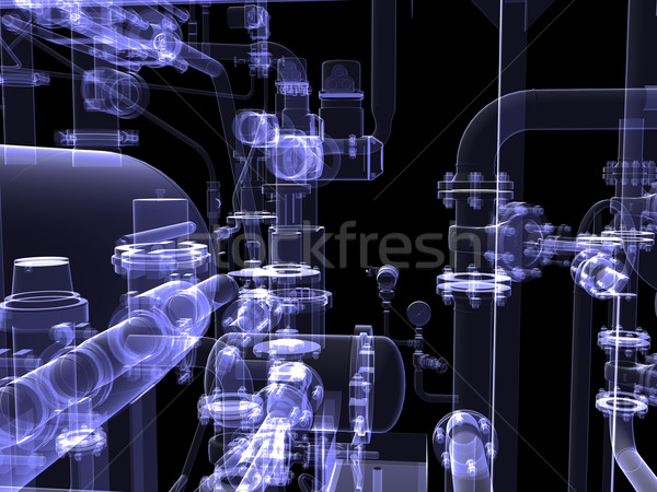 産業 X線 レンダー 孤立した 黒 ストックフォト © cherezoff