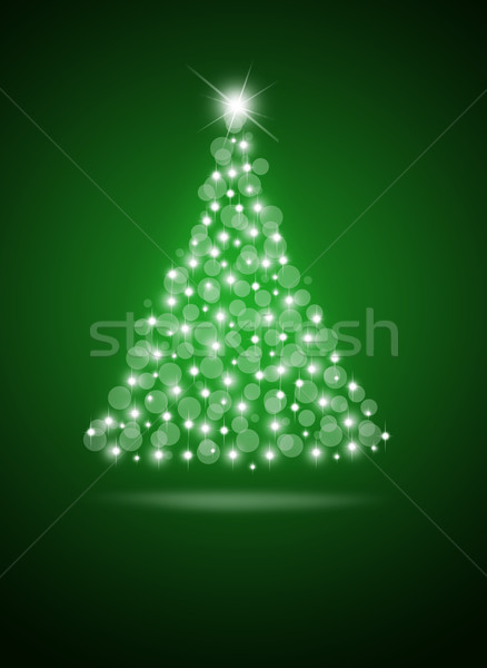 Christmas tree from white balls Stock photo © cherezoff