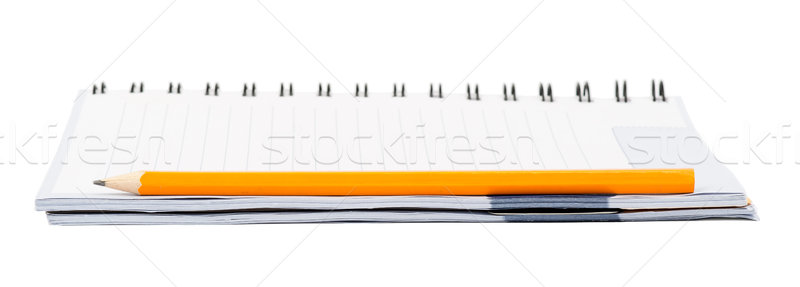 Blank pad with pencil on white Stock photo © cherezoff