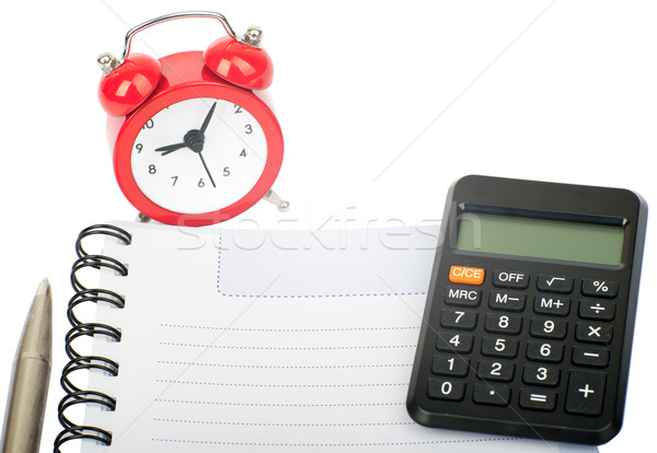 Blank pad with alarm clcock Stock photo © cherezoff