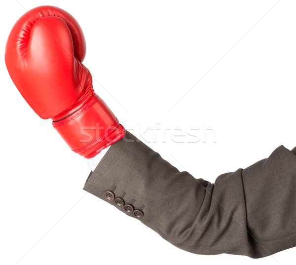 Hand with boxing glove Stock photo © cherezoff