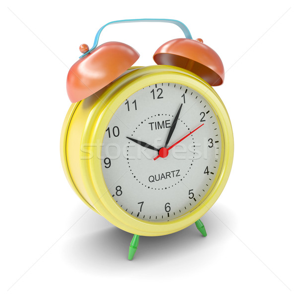 Multicolored alarm clock on white background Stock photo © cherezoff
