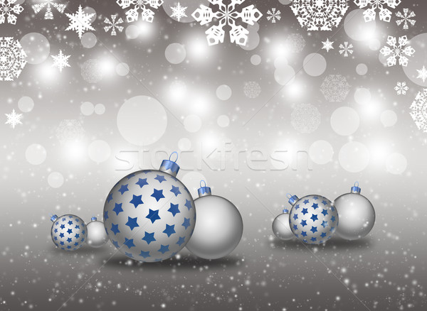 Christmas balls on abstract background Stock photo © cherezoff