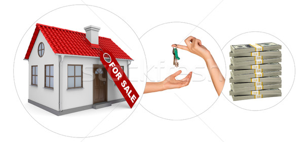 Stock photo: House for sale with keys