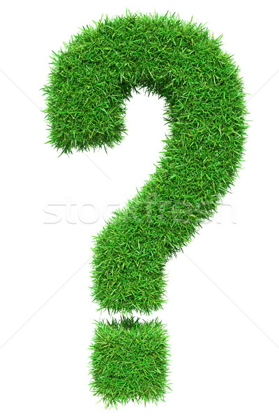Green grass question mark Stock photo © cherezoff