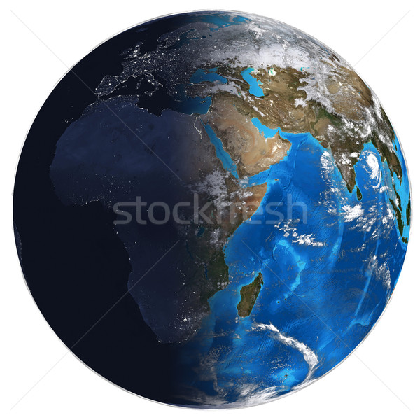 Föld napja éjszaka elemek kép térkép világ Stock fotó © cherezoff