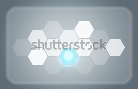 Transparent glühen Kreise Technologie Hintergrund Stock foto © cherezoff