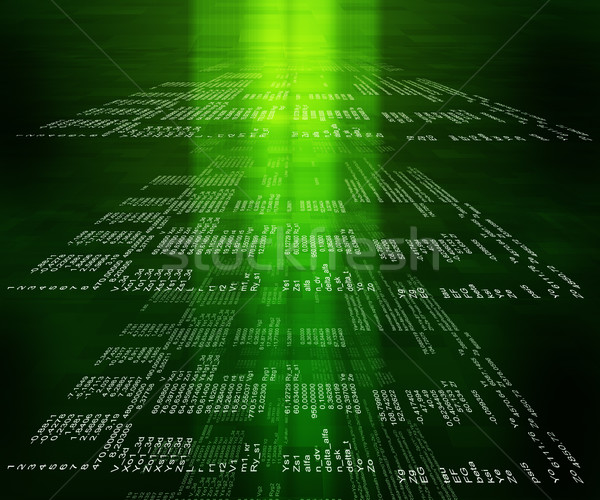 Zöld bináris kód fekete számítógép fény szoftver Stock fotó © cherezoff