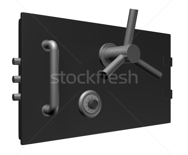 Black safe door. 3D Illustration Stock photo © cherezoff
