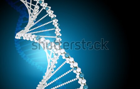 ADN-ul model albastru gradient wireframe Imagine de stoc © cherezoff