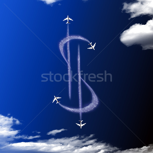 Dollarteken hemel natuur Stockfoto © cherezoff