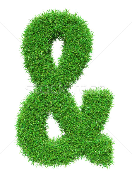 Green grass ampersand Stock photo © cherezoff