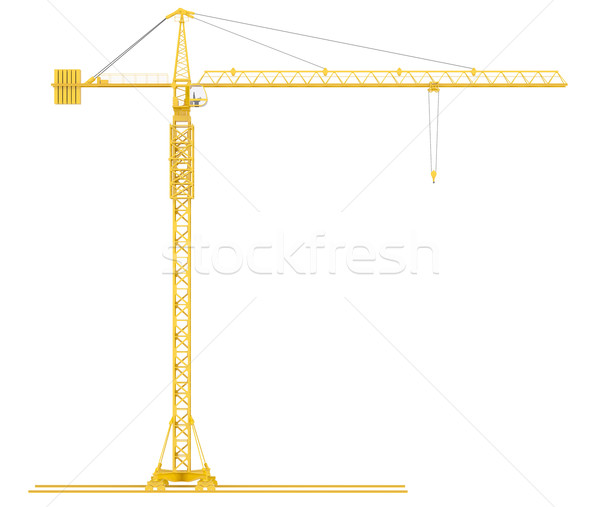 Yellow tower crane Stock photo © cherezoff
