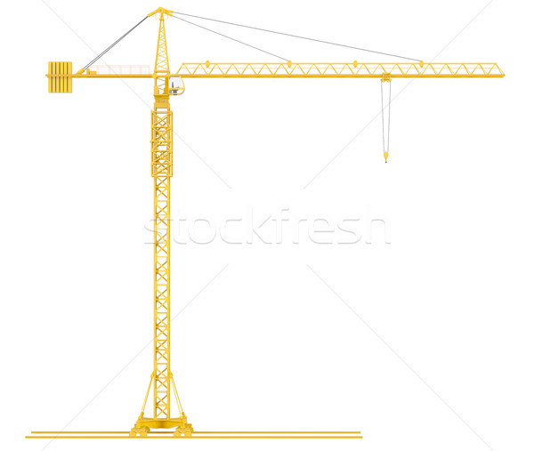 Yellow tower crane Stock photo © cherezoff