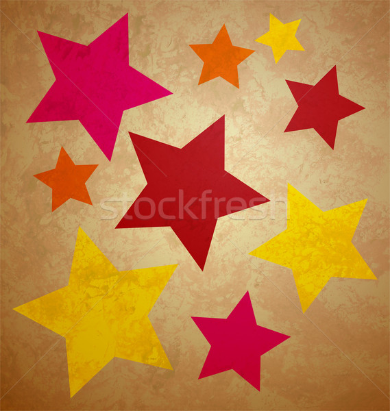 Csíkok csillagok színes grunge fal festék Stock fotó © cherju