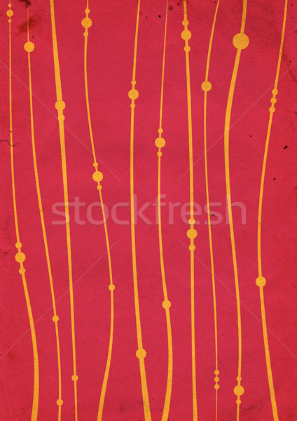 Gelb Streifen rot abstrakten Malerei Retro Stock foto © cherju