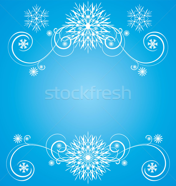 Foto stock: Navidad · vintage · copo · de · nieve · tarjeta · ilustración · textura