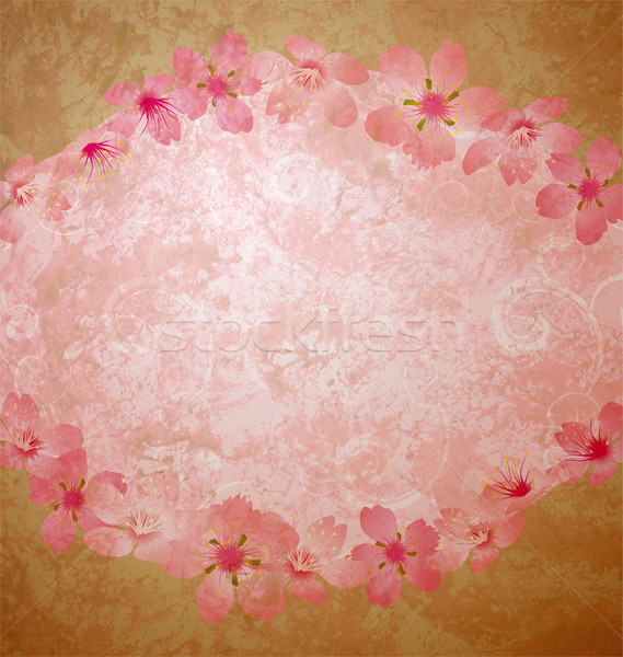 Rosa Blumen romantischen Frühling Jahrgang Liebe Stock foto © cherju