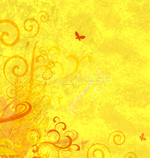 yellow textured abstract ornamented background Stock photo © cherju