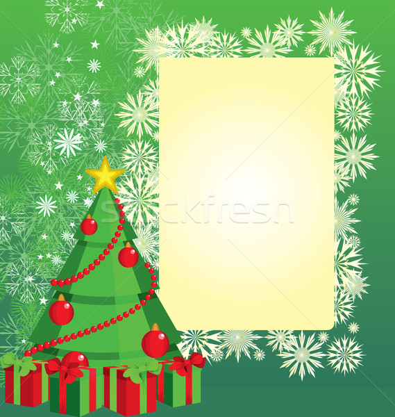 Stock photo: color christmas tree  illustration