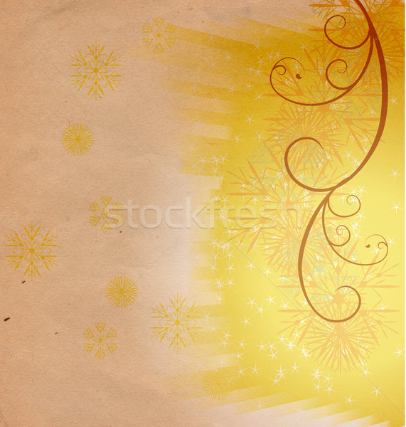 Navidad vintage copo de nieve tarjeta ilustración textura Foto stock © cherju