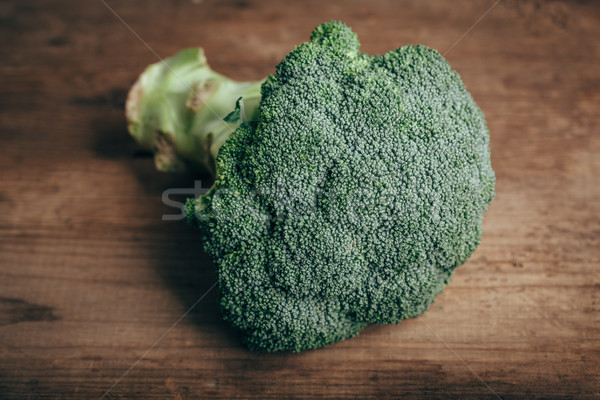Fresh green broccoli on wood table Stock photo © chesterf