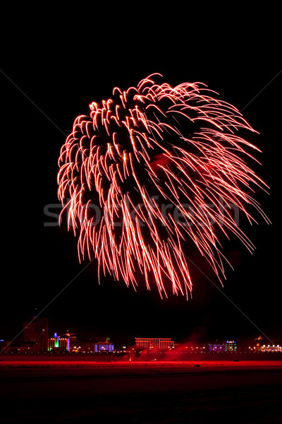 red blow of firework Stock photo © chesterf