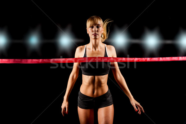 Frau Bürokratie Lächeln Haar Sport Stock foto © chesterf