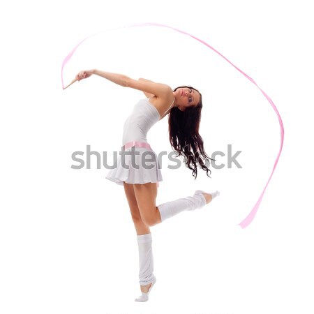 woman dancing with ribbon Stock photo © chesterf