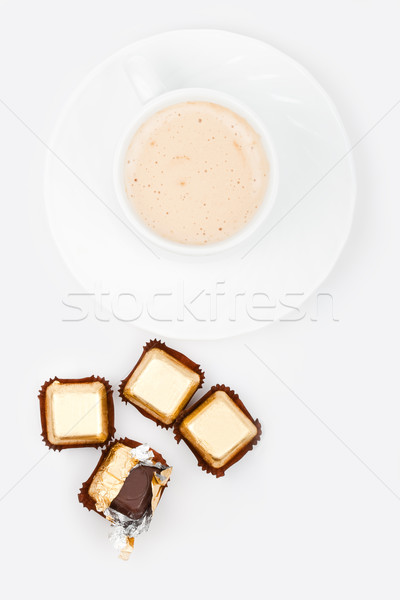 Geïsoleerd beker chocolade goud voedsel Stockfoto © chesterf