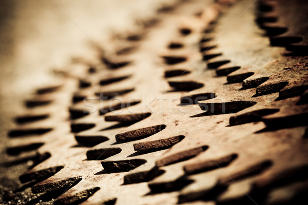 Sepia Grunge seicht abstrakten Metall Rost Stock foto © chesterf