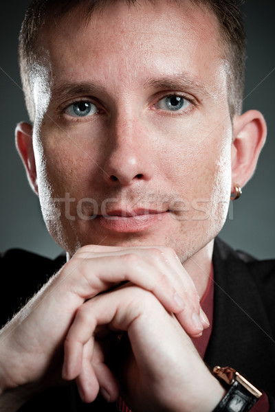 closeup businessman face Stock photo © chesterf