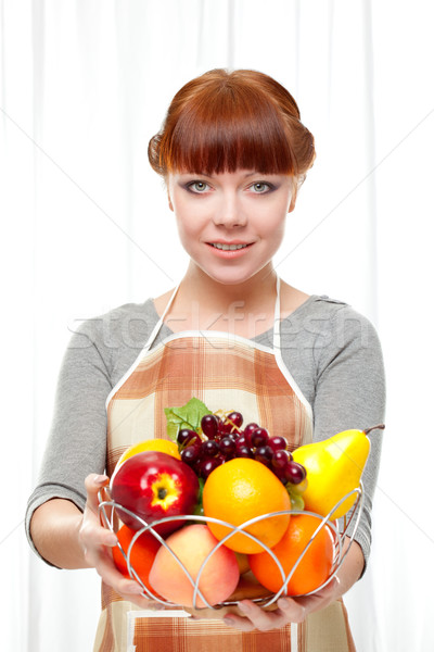 имбирь домохозяйка плодов белый продовольствие Сток-фото © chesterf