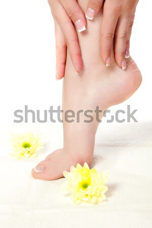 woman feet standing on towel Stock photo © chesterf