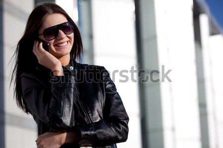 woman talking by phone Stock photo © chesterf