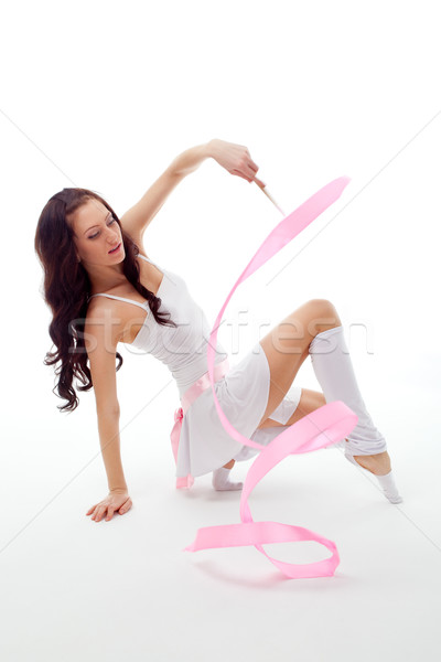woman dancing with ribbon Stock photo © chesterf