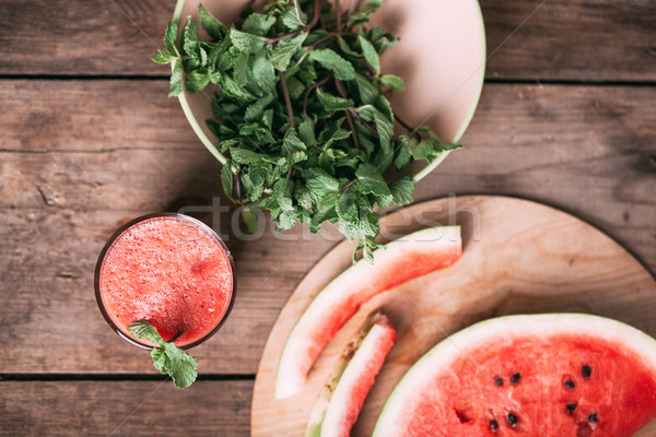 Foto d'archivio: Anguria · stile · vetro · carta · alimentare