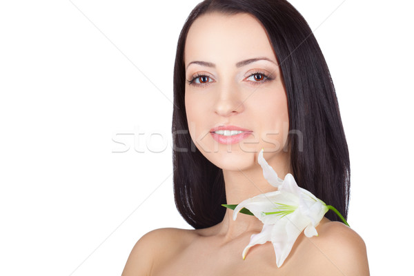 woman portrait with clear skin Stock photo © chesterf