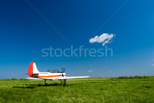 plane under the blue skies Stock photo © chesterf