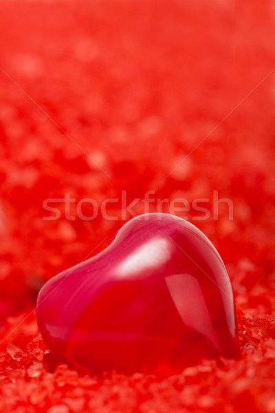 Foto stock: Vermelho · Óleo · coração · sal · do · mar · cópia · espaço · texto