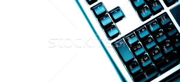 fragment of keyboard blue Stock photo © chesterf