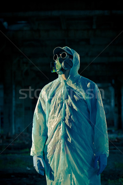 man portrait in respirator Stock photo © chesterf